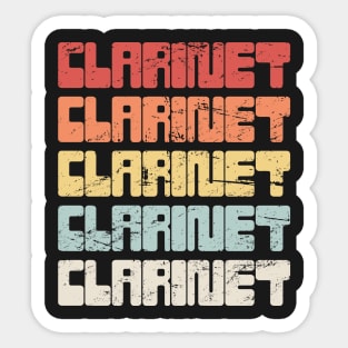 Vintage 70s CLARINET Text Sticker